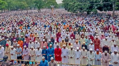 শোলাকিয়ায় ৭ লাখ মুসল্লির ঈদ জামাত অনুষ্ঠিত